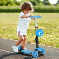 3in1 Kickboard Scooter Trottinett Kinderauto Blau