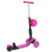 3in1 Kickboard Scooter Trottinett Kinderauto Rosa