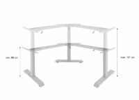 3in1 Variables Tischgestell elektrisch höhenverstellbar mit Memory 47kg weiss