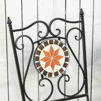 3tlg. Balkonset Mosaiktisch 2x Gartenstuhl klappbar