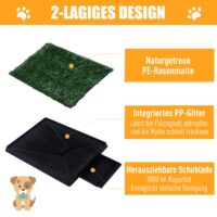 3tlg. Welpentoilette Hundetoilette Hundeklo 63x51cm