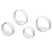 4 tlg. Wandregal Set Rund Hängeregal weiss
