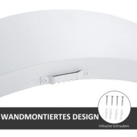 4 tlg. Wandregal Set Rund Hängeregal weiss
