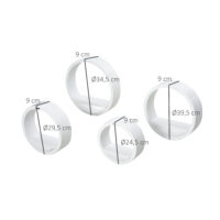 4 tlg. Wandregal Set Rund Hängeregal weiss