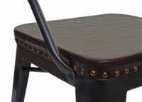 4er-Set Esszimmerstuhl JAM-H10 Chesterfield Industrial schwarz-braun