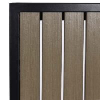 4er-Set Gartenstuhl + Gartentisch Outdoor Alu schwarz grau