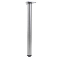 4er-Set Tischbein für Schreibtisch 73cm Edelstahl-Optik