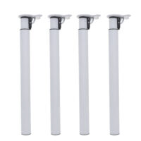 4er-Set Tischbein klappbar höhenverstellbar 70-110cm weiss