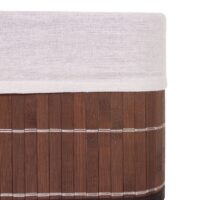 4er-Set Aufbewahrungskorb Bambus Ordnungsbox Regalkorb braun