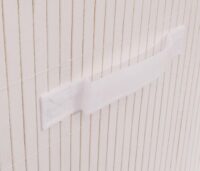 4er-Set Faltboxen Bambus Aufbewahrung Ordnungsbox 32x32x32cm weiss