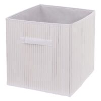 4er-Set Faltboxen Bambus Aufbewahrung Ordnungsbox 32x32x32cm weiss