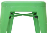 4er-Set Barhocker Metall Industriedesign stapelbar grün