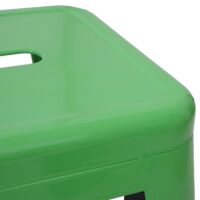 4er-Set Barhocker Metall Industriedesign stapelbar grün