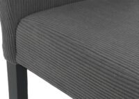 4er-Set Esszimmerstühle Cord Stoff Hochlehner Holzbeine dunkelgrau