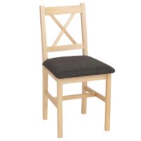 4er-Set Esszimmerstühle Massivholz Landhaus natur schwarz