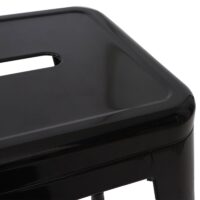 4er-Set Metallhocker stapelbar Industriedesign schwarz