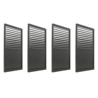 4er-Set Aluminium Schiebetür für Pergola Stanley 206x369cm