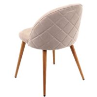 4er-Set Esszimmerstühle Retro 50er Jahre Stoff beige