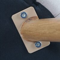 4er-Set Esszimmerstühle Retro 50er Jahre Stoff beige