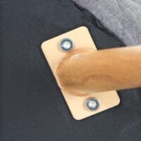 4er-Set Esszimmerstühle Retro 50er Jahre Stoff dunkelgrau