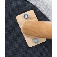 4er-Set Esszimmerstühle Retro 50er Jahre Stoff hellgrau