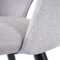 4er-Set Esszimmerstühle aus Stoff für Küche und Esszimmer grau