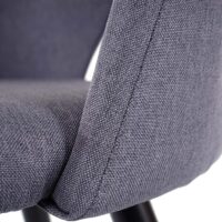 4er-Set Esszimmerstühle Stoffbezug für Küche & Esszimmer dunkelgrau