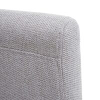 4er-Set Esszimmerstühle Textil mit dunklen Beinen creme-beige