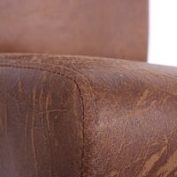 4er-Set Esszimmerstühle aus Wildlederimitat mit hellen Beinen