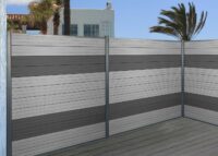 4er Set WPC Sichtschutz Latten Windschutz Bretter 1qm grau Savon