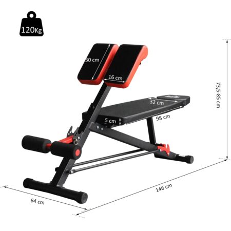 4in1 Hantelbank Multifunktion Fitnessbank Bauchtrainer