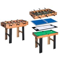 4in1 Spieletisch Tischfussball Tischtennis Hockey Billard