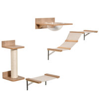 4tlg. Kletterwand für Katzen Katzenkletterwand