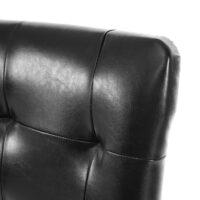 4x Esszimmerstuhl Kunstleder schwarz dunkle Beine