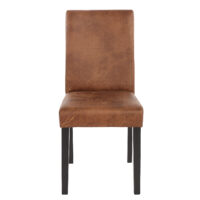 4x Esszimmerstuhl Lehnstuhl Littau ~  Kunstleder Wildleder Look dunkle Beine