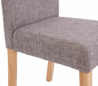 4x Esszimmerstuhl Littau ~ Textil grau helle Beine