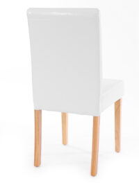 4x Esszimmerstuhl Stuhl Lehnstuhl Littau Kunstleder weiss helle Beine