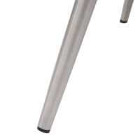 4x Esszimmerstuhl+Sitzbank Edelstahl gebürstet ~ grau