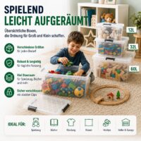 4x Aufbewahrungsbox 20 L mit Deckel