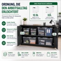 4x Aufbewahrungsbox 20 L mit Deckel