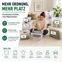4x Aufbewahrungsbox 32 L mit Deckel