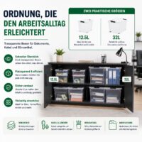 4x Aufbewahrungsbox 32 L mit Deckel