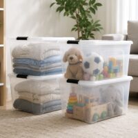 4x Aufbewahrungsbox 45 L mit Deckel