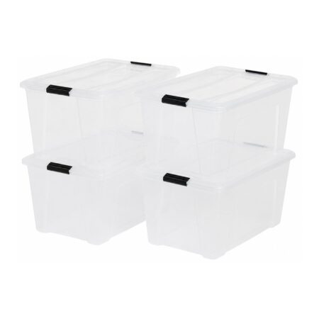 4x Aufbewahrungsbox 45 L mit Deckel