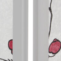 5-teiliger Paravent Raumteiler aus Holz mit Kirschblüten Weiss