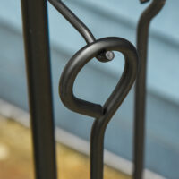 5tlg. Kamingarnitur Schürhaken Set Schaufel Besen