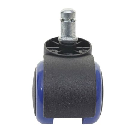 5x Hartbodenrollen Bürostuhl-Rollen 150kg belastbar 50mm blau