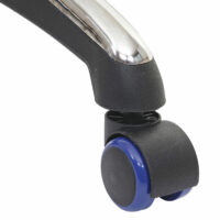5x Hartbodenrollen Bürostuhl-Rollen 150kg belastbar 50mm blau