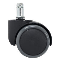 5x Hartbodenrollen Bürostuhl-Rollen 150kg belastbar 50mm grau