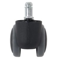 5x Hartbodenrollen Bürostuhl-Rollen 150kg belastbar 50mm grau